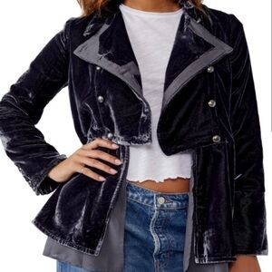 Free people Velvet Jacket